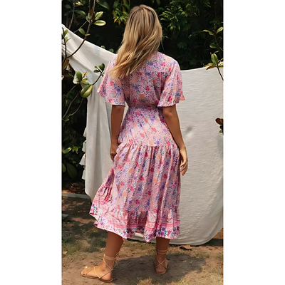 Wera – Letnia sukienka boho w kwiaty