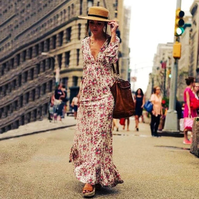 Nadia – Letnia sukienka maxi w kwiaty